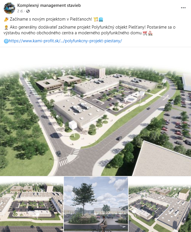 Vizualizácia Projekt Piešťany - Pri vrbine