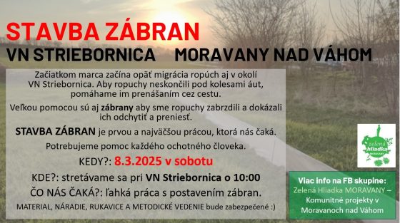 Stavanie zábran Striebornica
