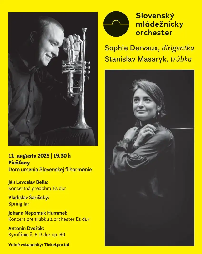 Slovenský mládežnícky orchester sa predstaví v piešťanskom Dome umenia - plagát
