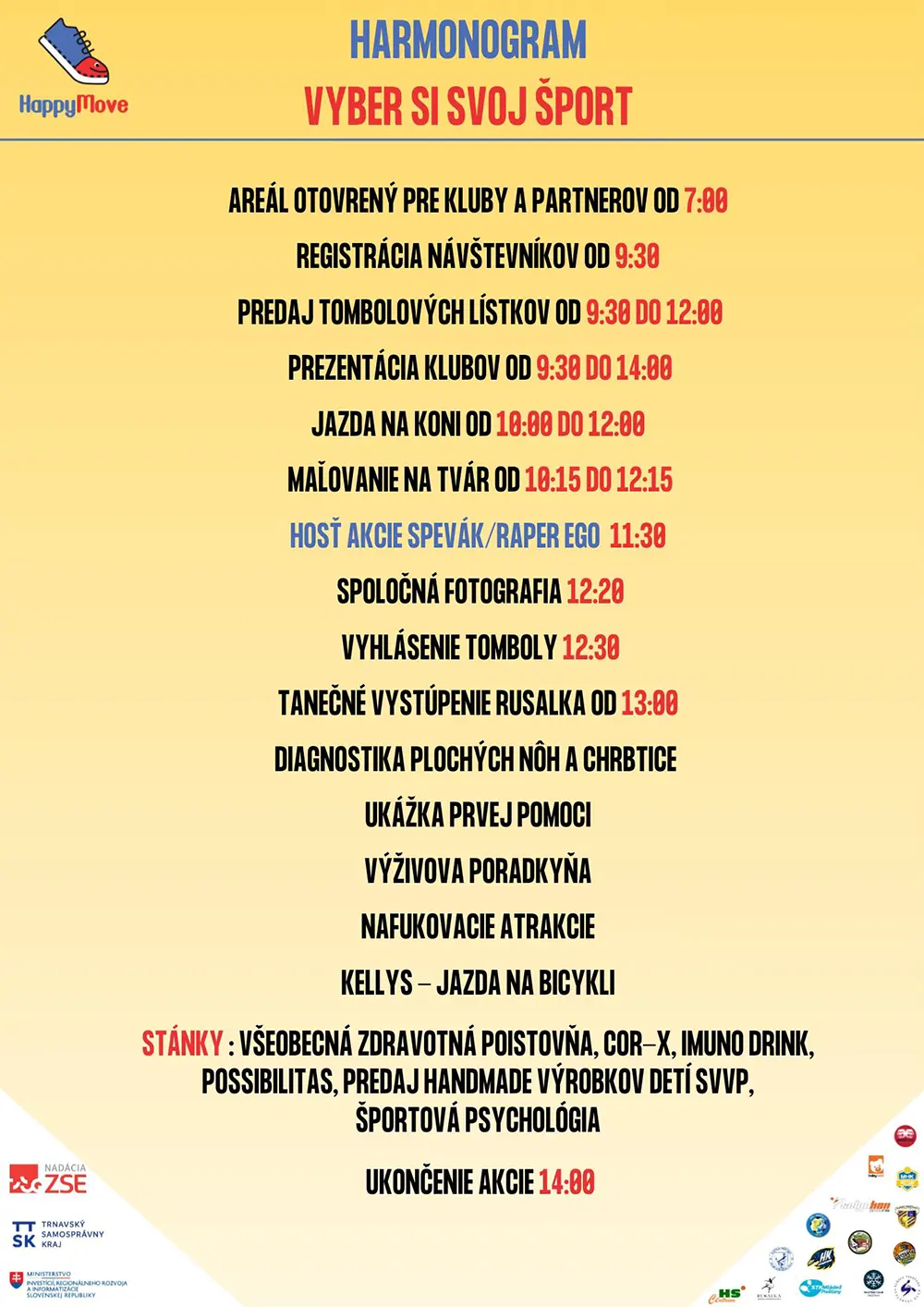 Vyber si svoj šport 2025 - program