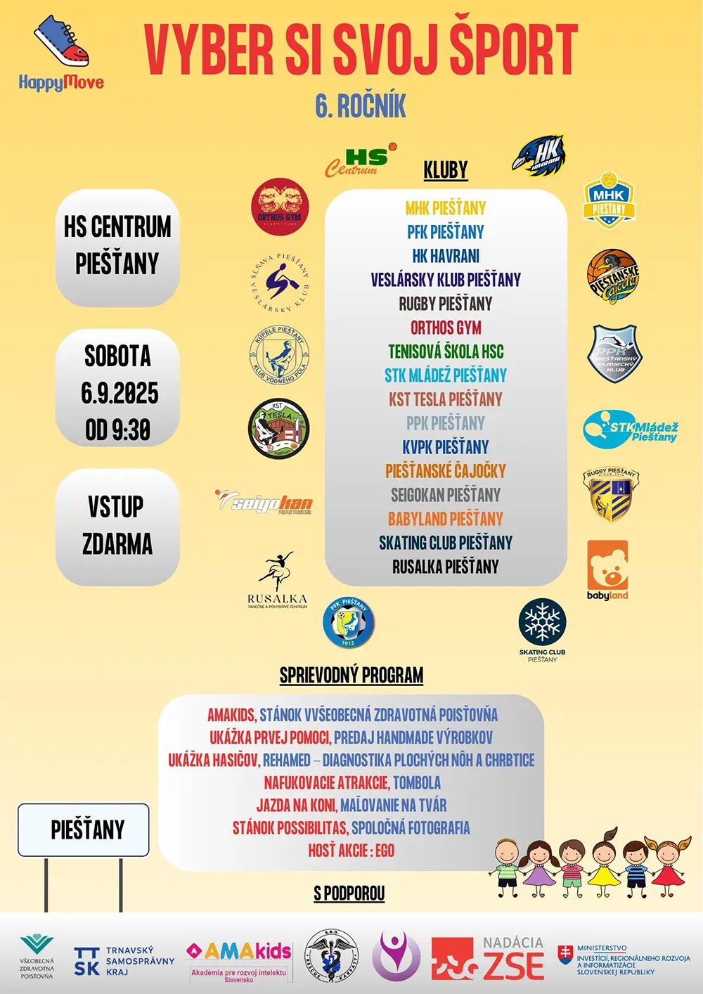 Vyber si svoj šport 2025 - plagát