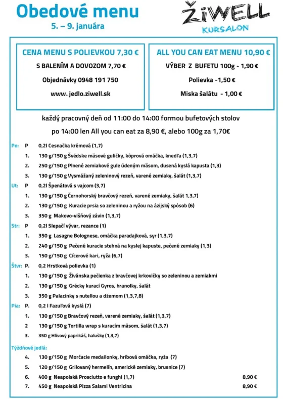 menu ziwell Kursalon 0501-09012026