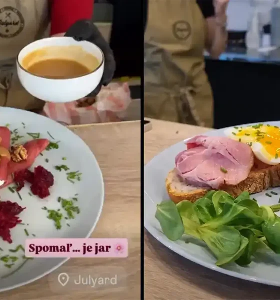 Julyard jarná ponuka palacinka a údené mäso s kváskovým chlebom