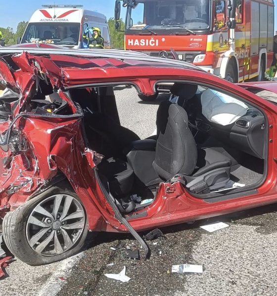 Nehoda troch áut a autobusu na vjazde do Piešťan